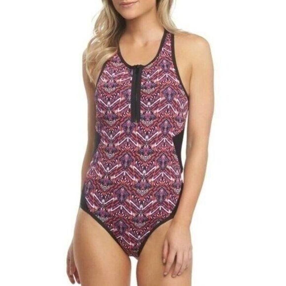 Tart Multicolor Printed Hadley Racerback One-Piece Swimsuit NEW Women's XS